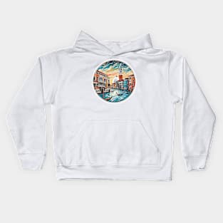 Vintage Retro Sticker - Venice Italy Serenity Kids Hoodie